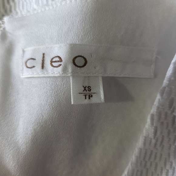 ⭐️Cleo White Tank Top with Mesh Overlay Size XS - Picture 4 of 5